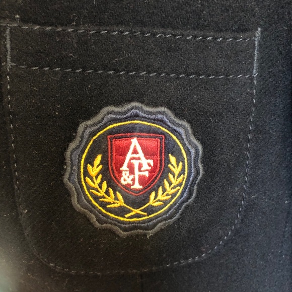 Abercrombie Fitch navy wool preppy blazer/Jacket L - Picture 5 of 11